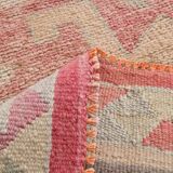 3x10 Soft Pink Turkish Vintage Runner Rug, 97x324Cm