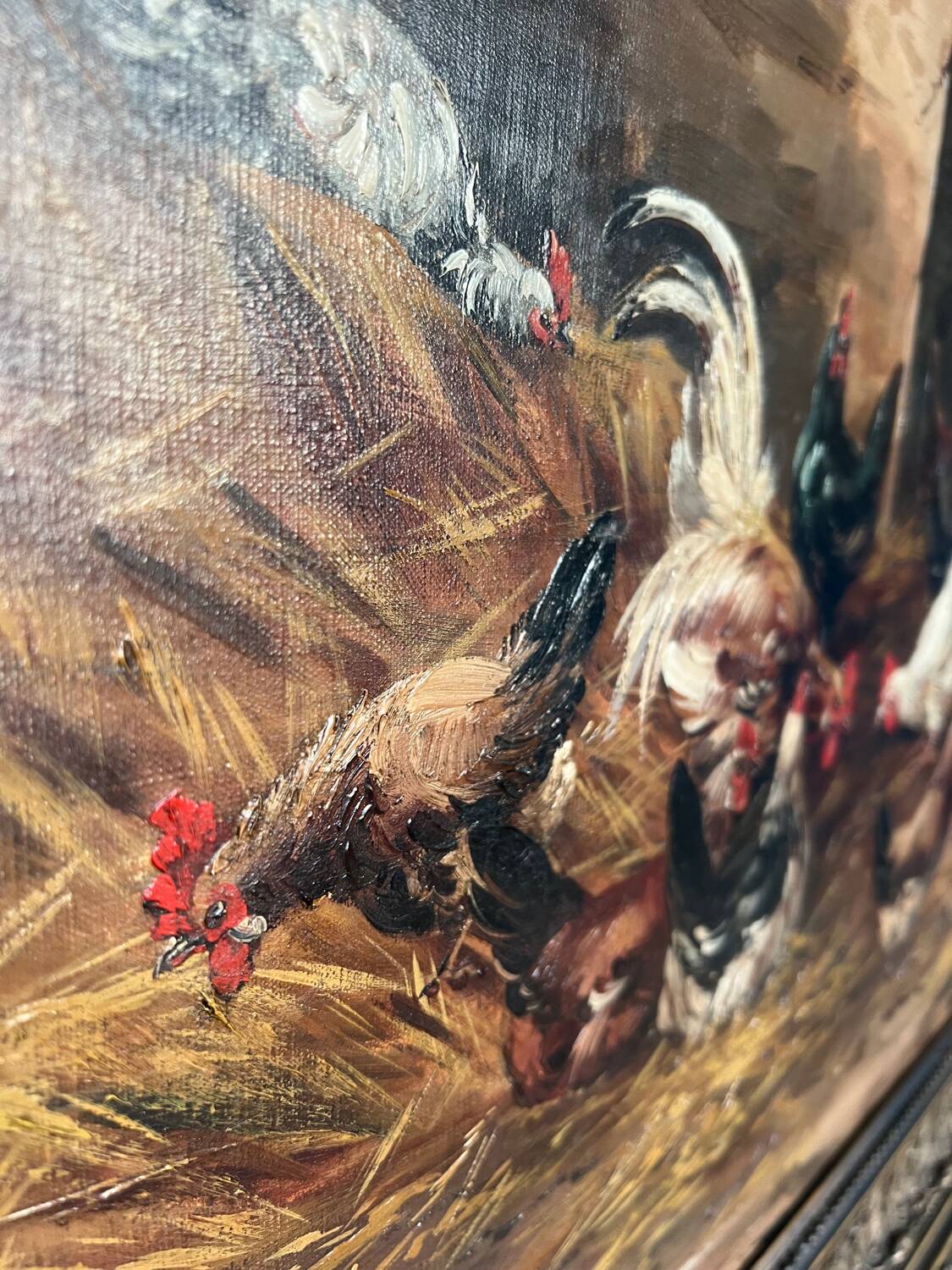 Old 19th century painting of the lower courtyard