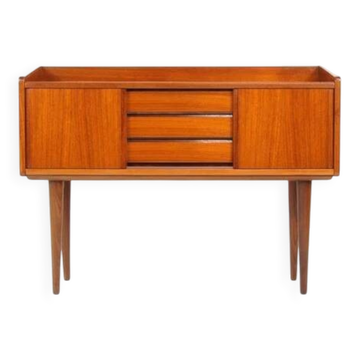 Meuble TV HiFi rétro vintage en teck des années 70, buffet danois du milieu du siècle.