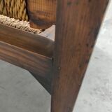 Wooden and rope armchair