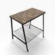 Vintage metal side table/plant table with ceramic accent