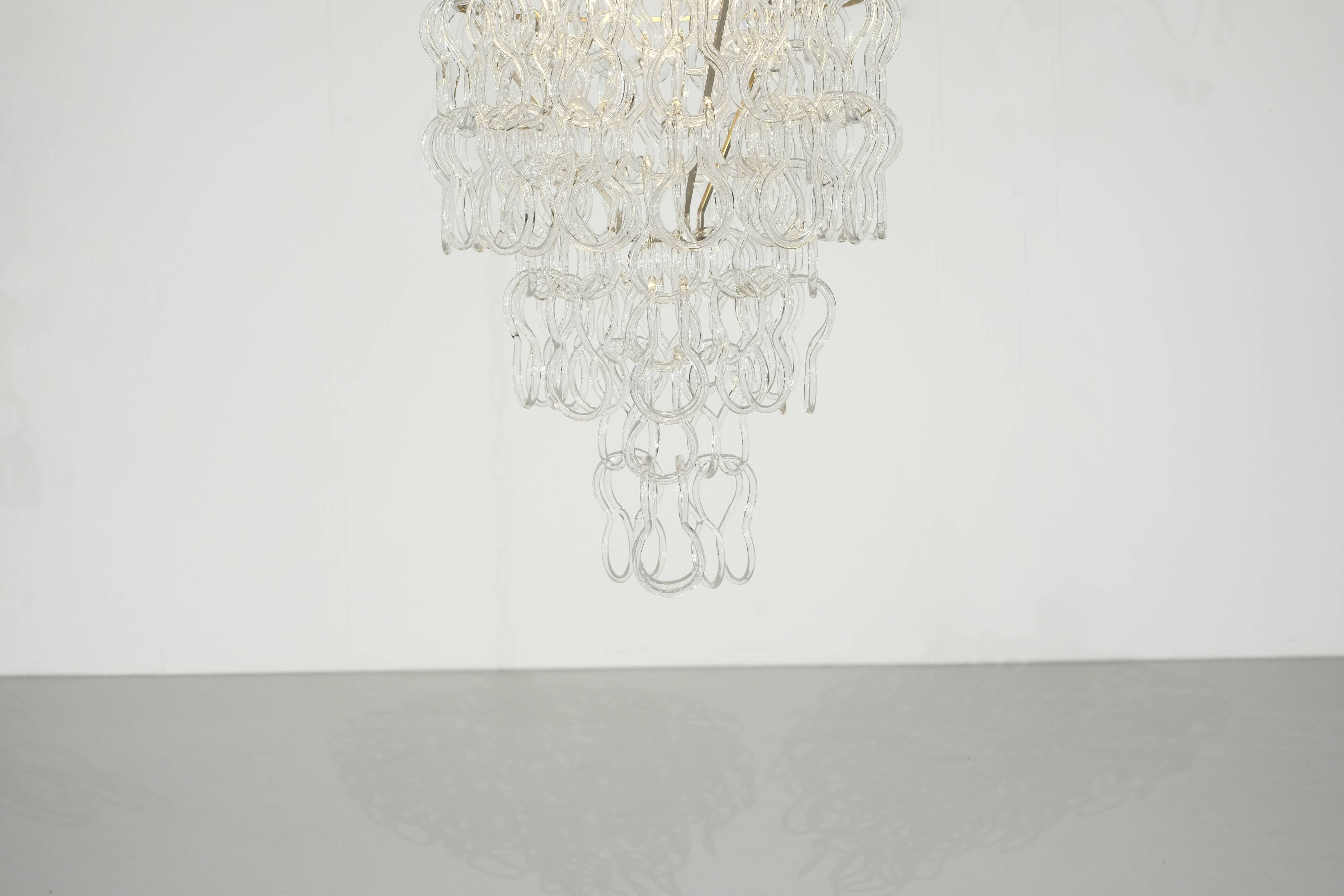 Giogali chandelier by Angelo Mangiarotti for Vistosi, Italy 1970s.
