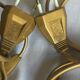 Pair of French 70s lamps Philippe Barbier style