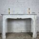 19th century white Carrara marble fireplace