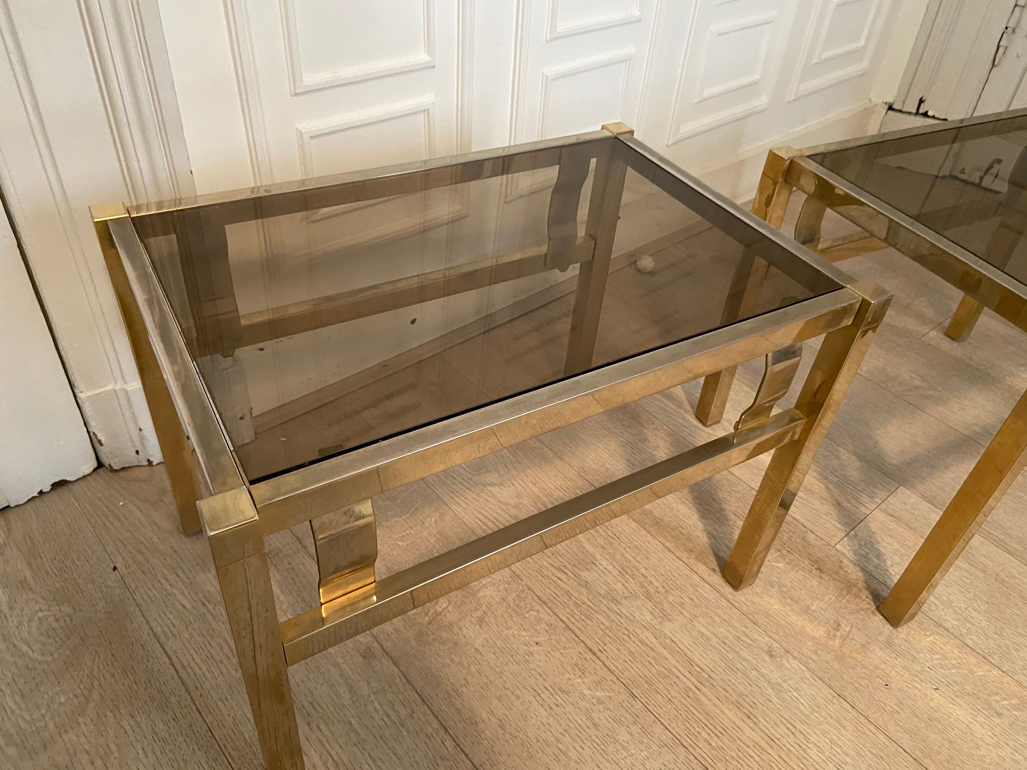 Pair of side table Hollywood Regency, 1970