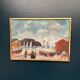 Original Swedish Oil on Canvas – “Coastal Village” by Eric Lo – Signed – Vintage & Framed