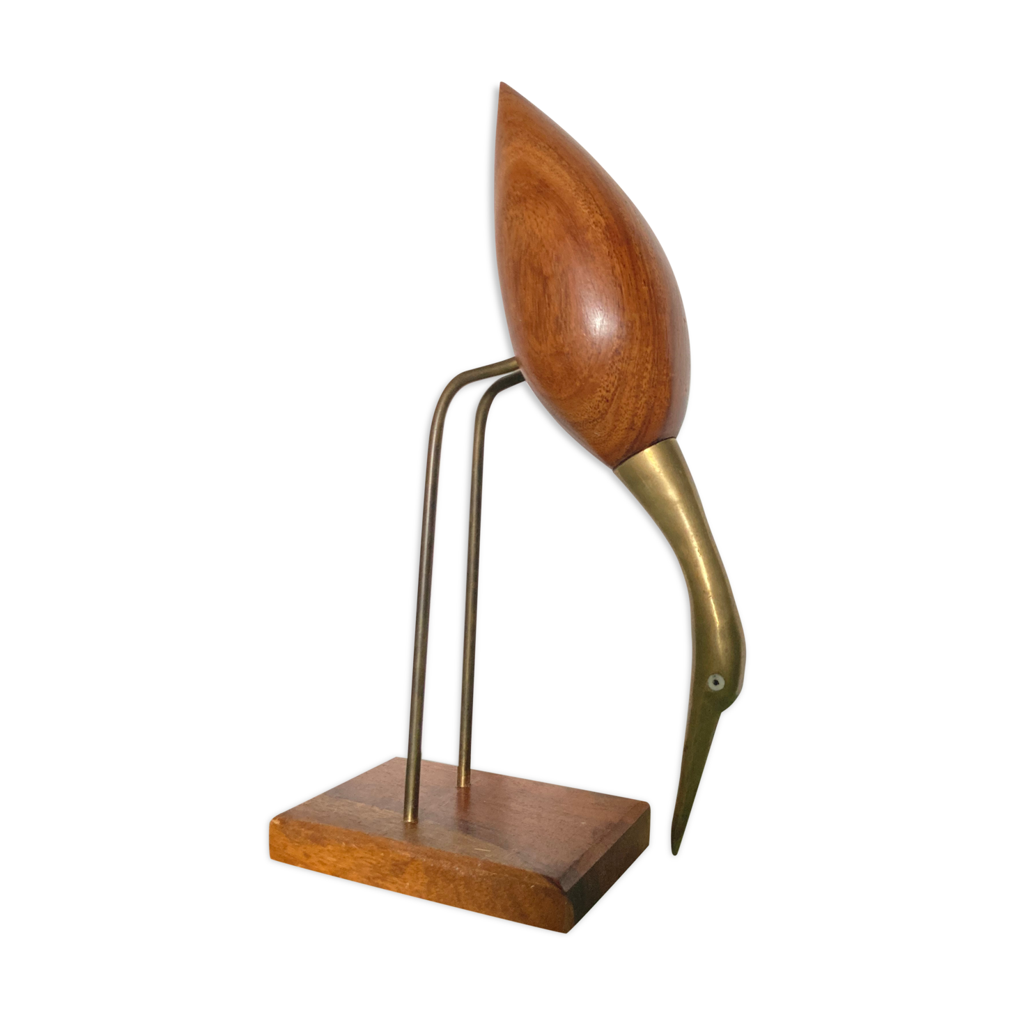 Heron brass and scandinavian teak 1960