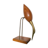 Heron brass and scandinavian teak 1960