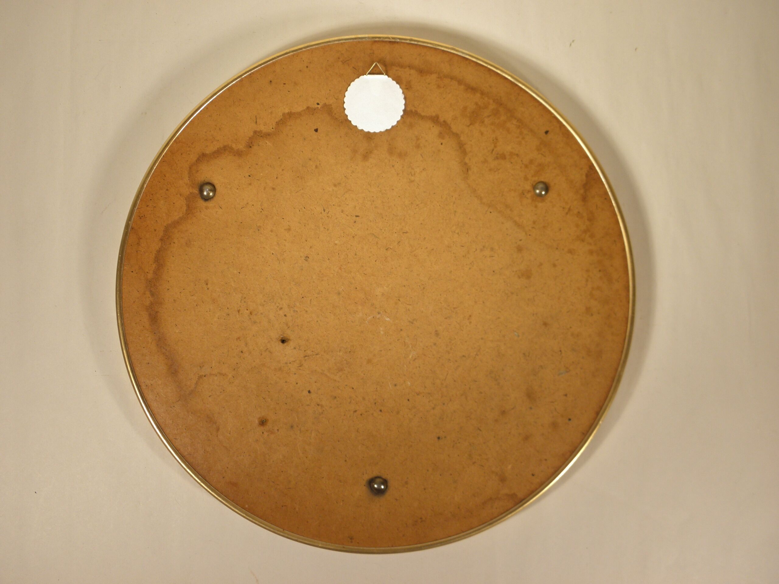 Round mirror gilded metal 40 cm