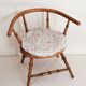 Vintage doll chair, in wood, and Liberty cushion