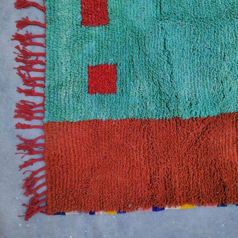 Tapis beni ourain traditionnel tissé main