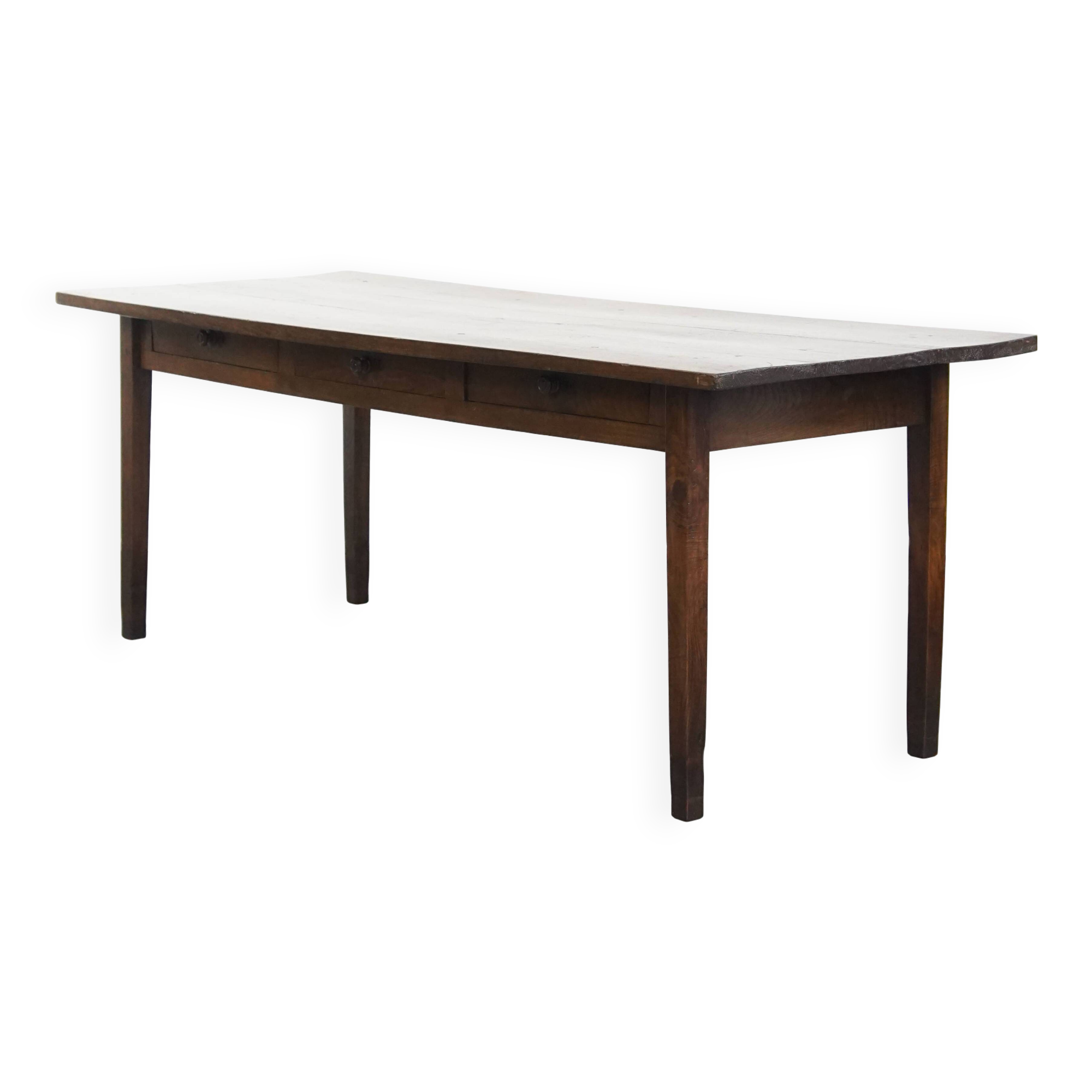 Antique Early 19th Century English 6-Person Dining Table with Walnut Top