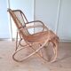 Fauteuil en rotin Belse 8 années 60