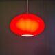 Suspension vintage en opaline rouge, années 1960-70