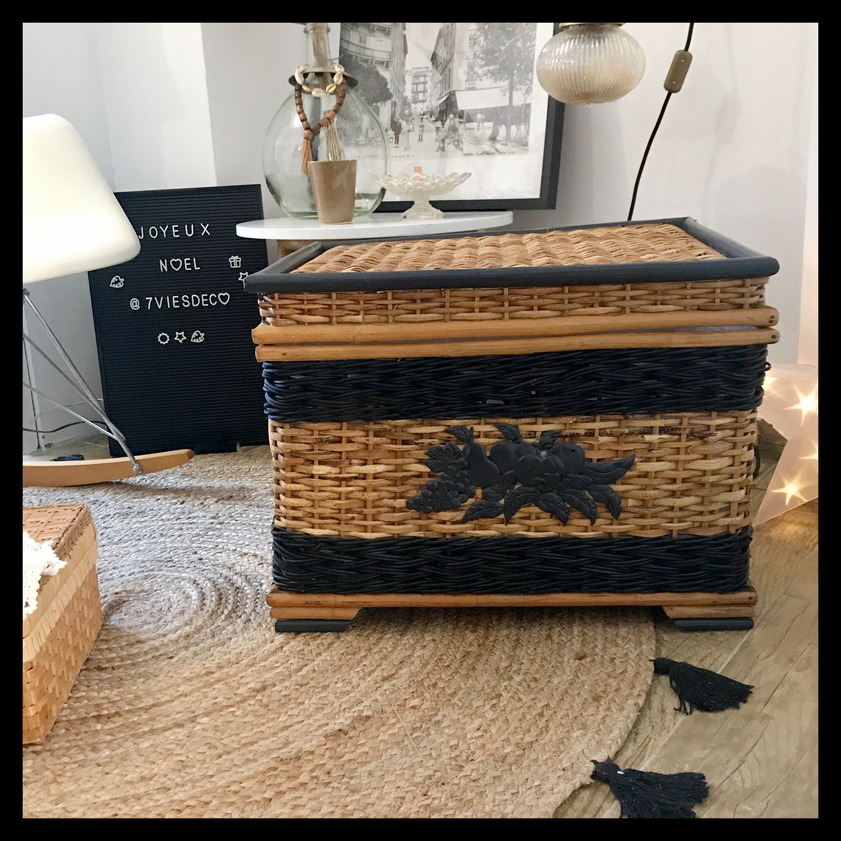 Vintage wicker chest