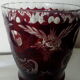 Violet vase in bohemian crystal foot shower