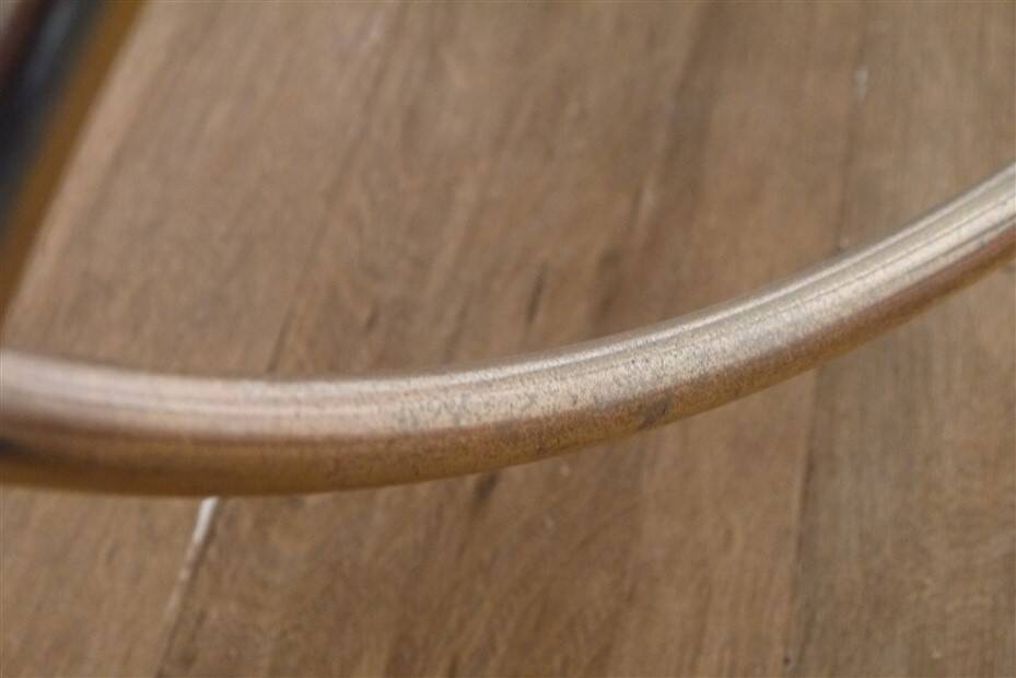 Glass and gold metal rolling trolley 1970