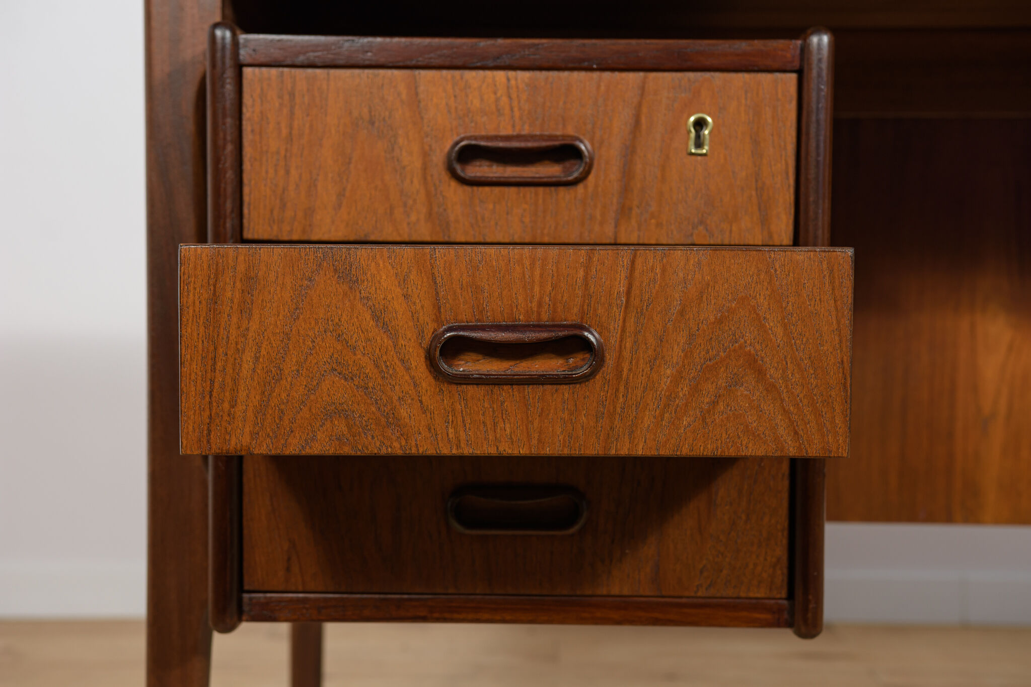 Mid-Century Freestanding Teak Desk, Denmark, 1960s