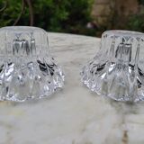Pair of crystal candlesticks