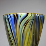 Missoni Murano "Peacock Feather" multi-colored vase from the 70s-80s