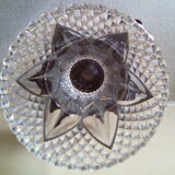 Crystal vase with bouquet holder and crystal barley ears