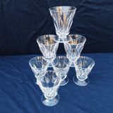 7 glasses aperitif facets Harcourt style