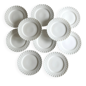 10 assiettes à dessert - porcelaine haviland