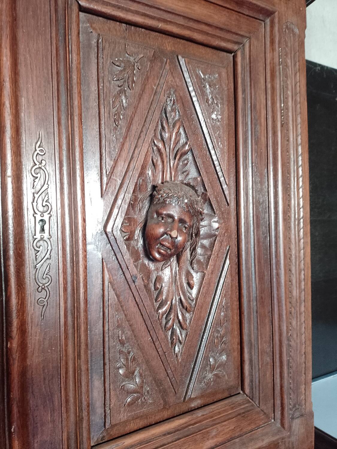 Louis XIII style double-body sideboard, 18th century, solid oak