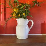 Large white ceramic pitcher