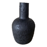 Black concrete effect vase