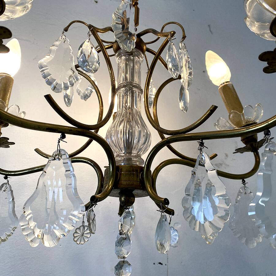 Early 20th century chandelier in bohemian crystal