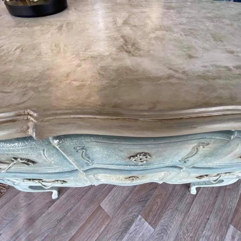 Patinated Louis XV style chest of drawers