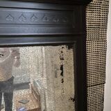 Old XXL mirror in carved wood