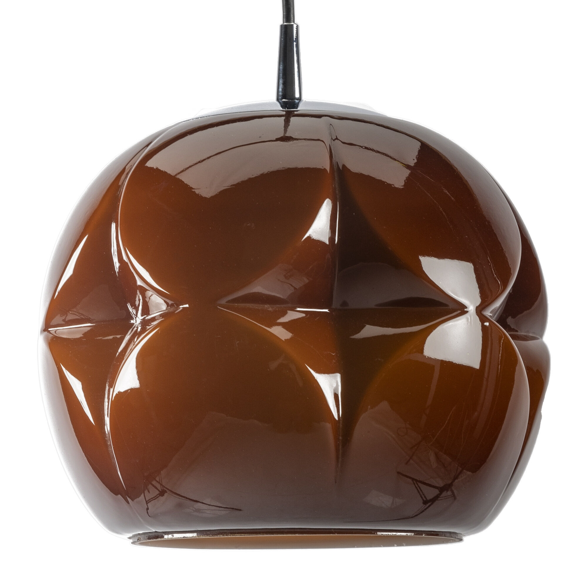 Brown chrome pendant lamp for peill & putzler
