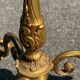 old floor lamp / gilded bronze light fixture / vintage