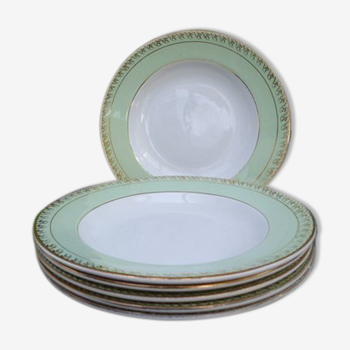 Vintage shaped plates green border border