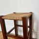 Vintage straw wood stool