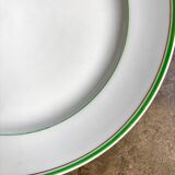Round dish Ed. Honoré in water green and gold porcelain