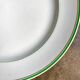 Round dish Ed. Honoré in water green and gold porcelain
