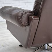 1970s, Danish swivel chair, original condition, brown furniture leather.