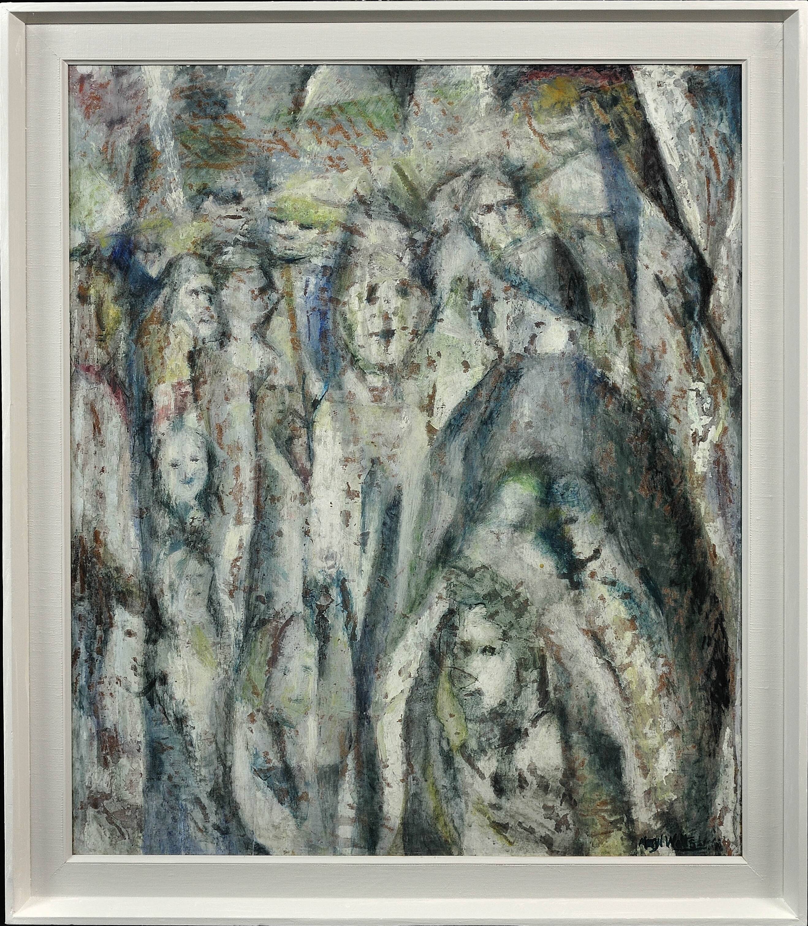 "Enigma" oil on board framed by Meryl watts