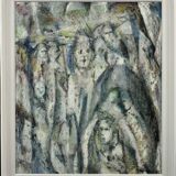 "Enigma" oil on board framed by Meryl watts