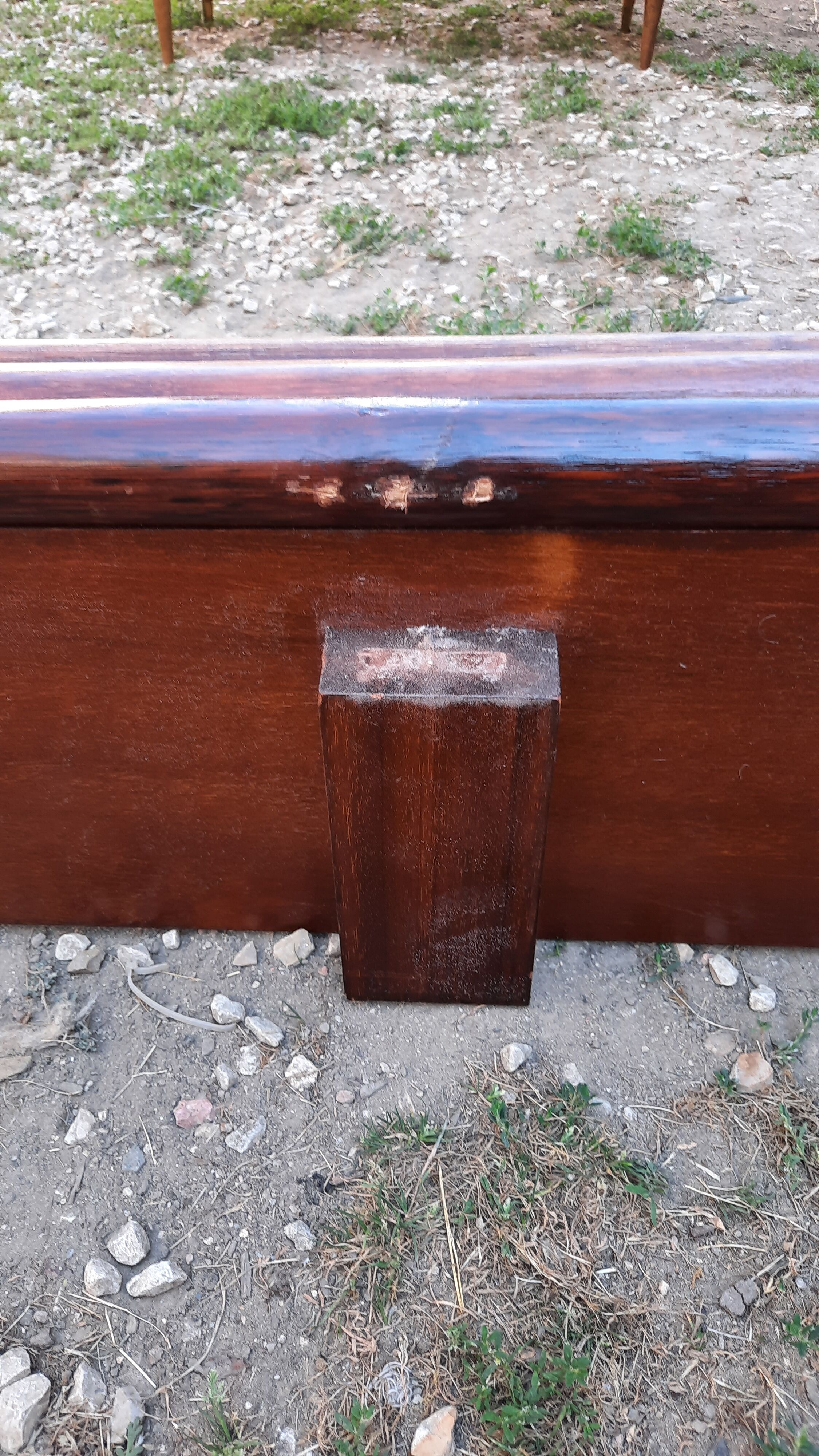 Rattan and bamboo bed and side tables