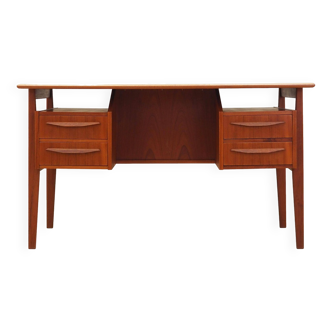 Bureau en teck, design danois, années 1970, designer : Gunnar Nielsen, fabricant : Tibergaard