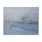 Painting by Nagao Usui View of Paris, Notre Dame"