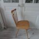 Chaise design scandinave vintage en hêtre, finition cirée.