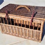 OLD WICKER BASKET FOR TRANSPORTING SMALL ANIMALS