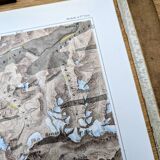 The Saint-Gothard, Switzerland, original map printed in 1878