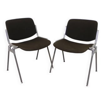 Set of 2 Castelli Dsc Axis 106 chairs by Giancarlo Piretti, 1970s