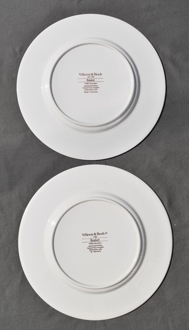 6 flat plates Villeroy & Boch basket model